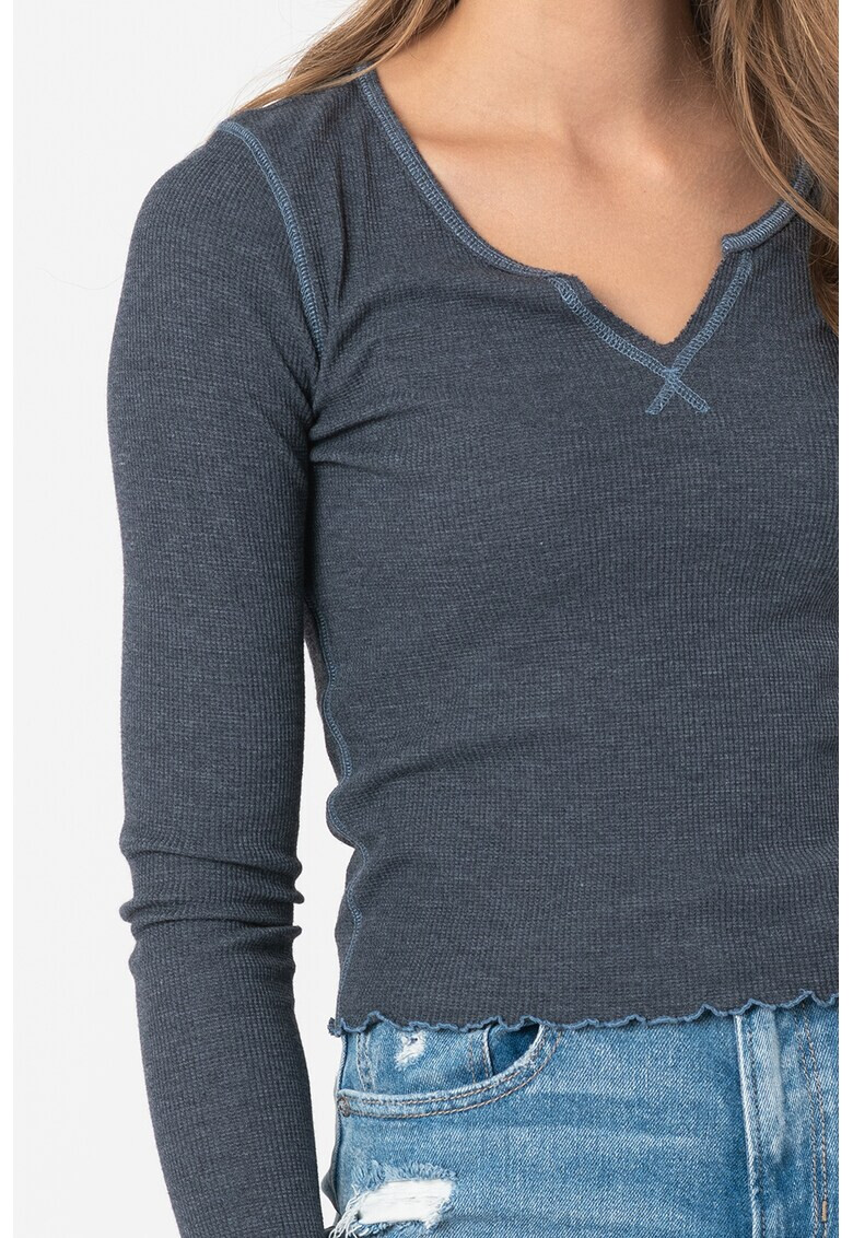 American Eagle Рипсена блуза с шпиц - Pepit.bg