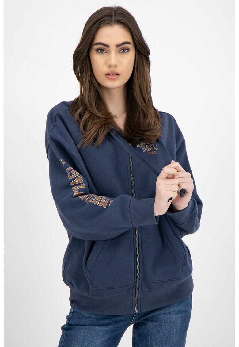 American Eagle Суитшърт с цип и лого - Pepit.bg