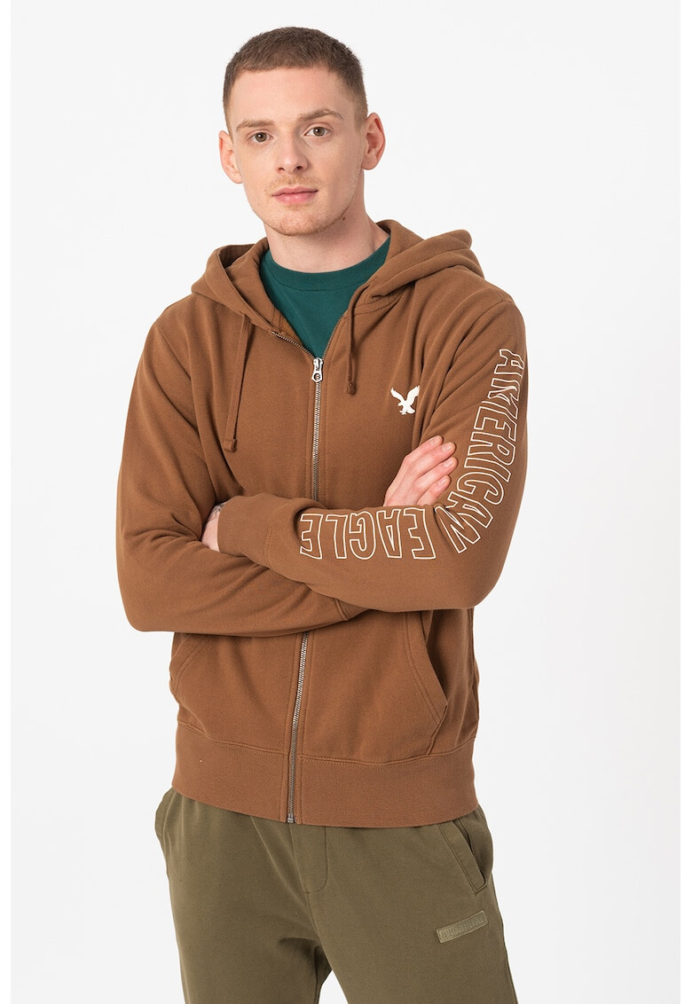 American Eagle Суитшърт с цип и лого - Pepit.bg
