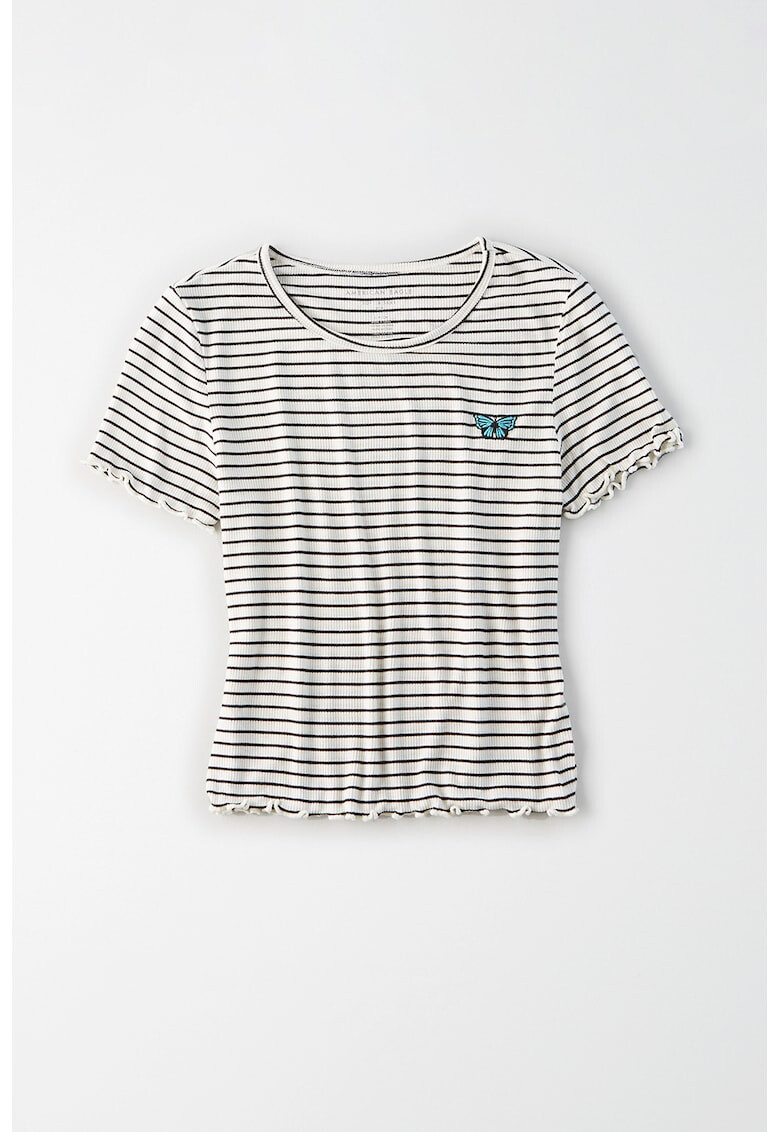American Eagle Тениска от жарсе на райе - Pepit.bg