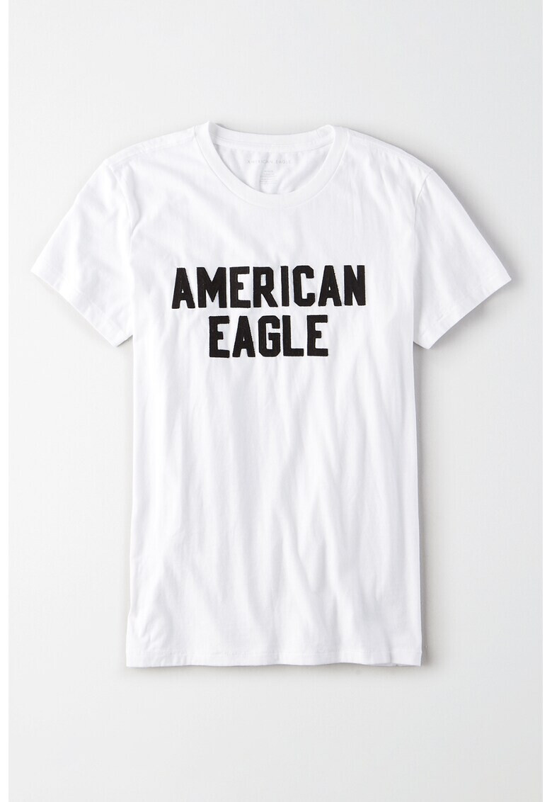 American Eagle Тениска с овално деколте и лого - Pepit.bg
