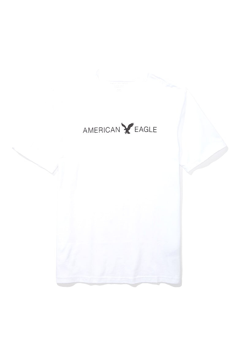 American Eagle Тениска с овално деколте и лого - Pepit.bg