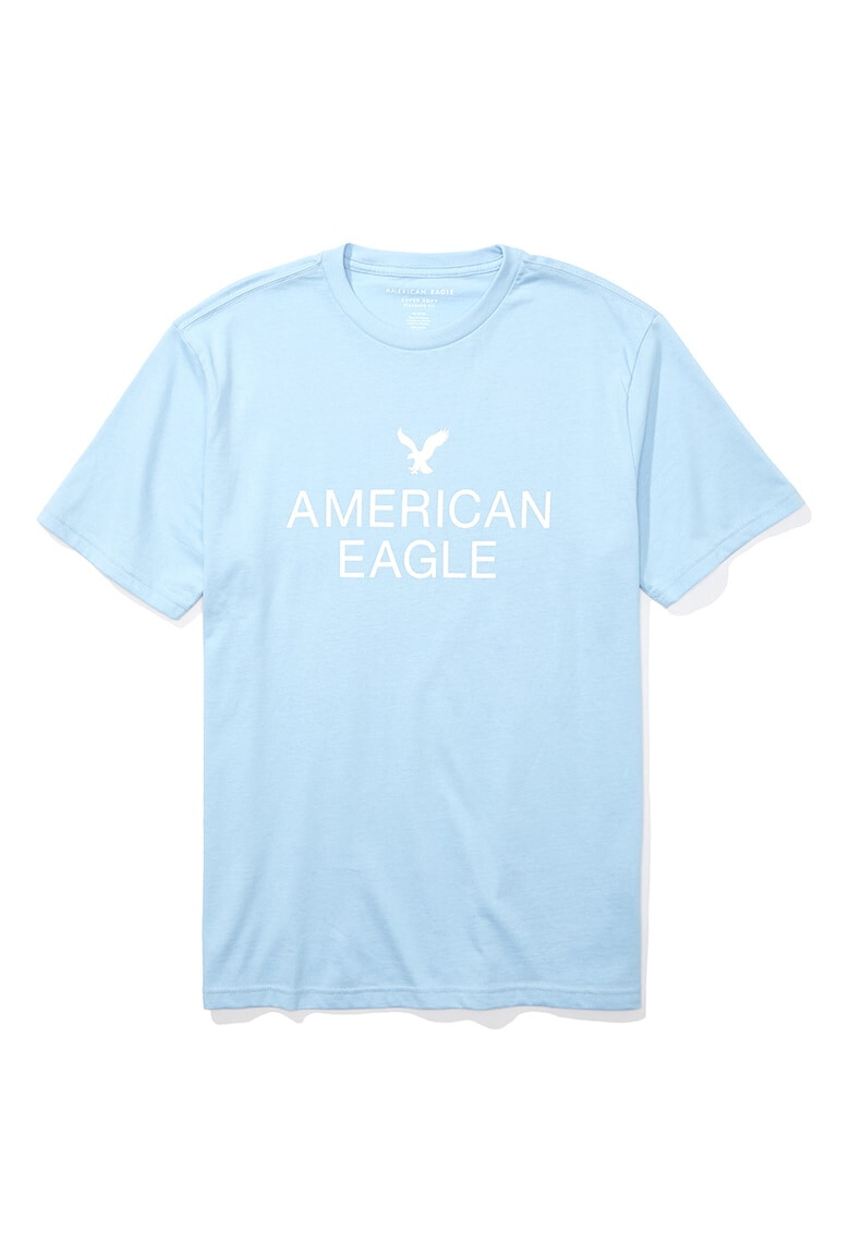 American Eagle Тениска с овално деколте и лого - Pepit.bg
