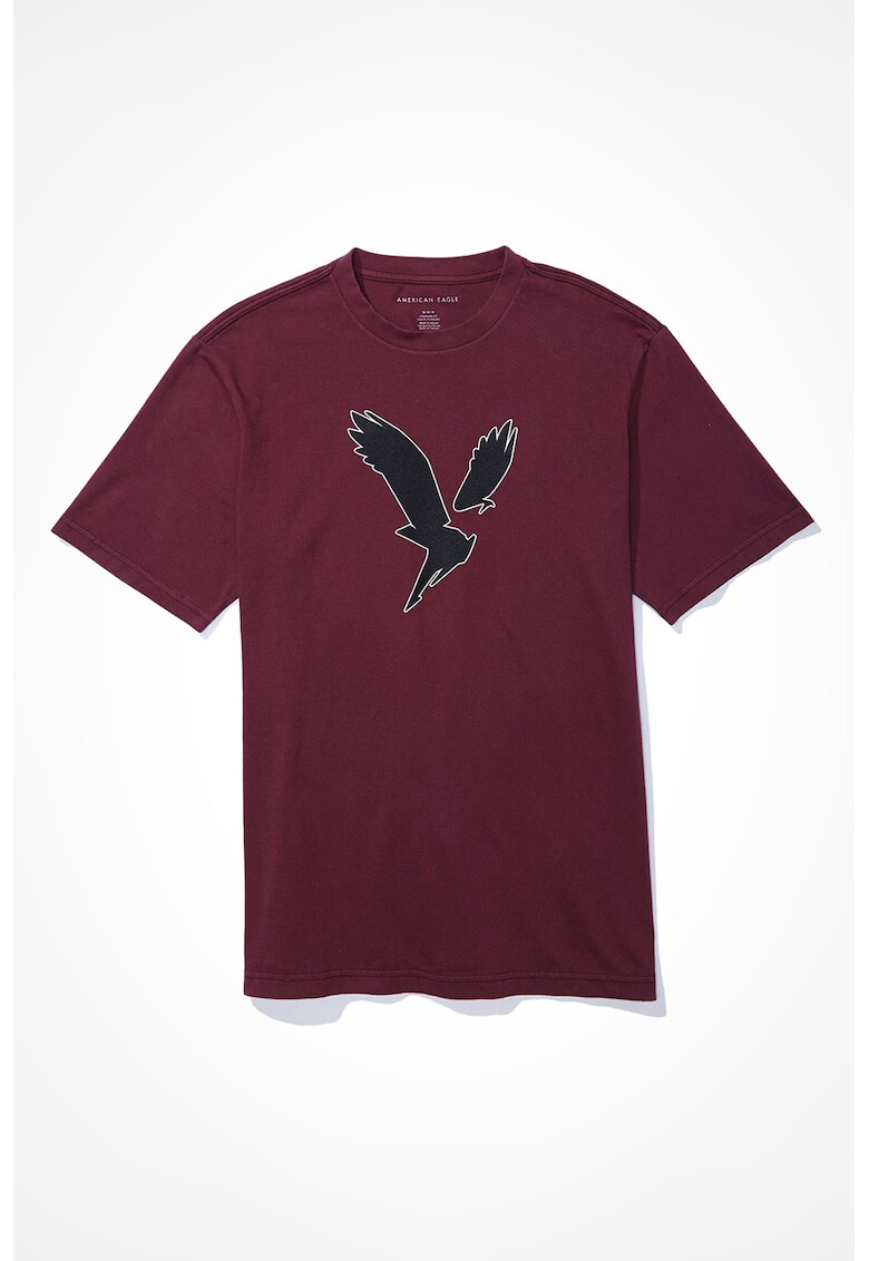 American Eagle Тениска с овално деколте и лого - Pepit.bg