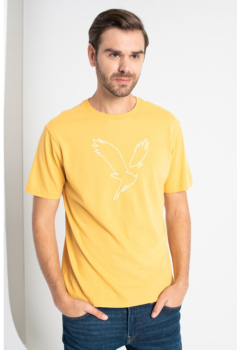 American Eagle Тениска с овално деколте и лого - Pepit.bg