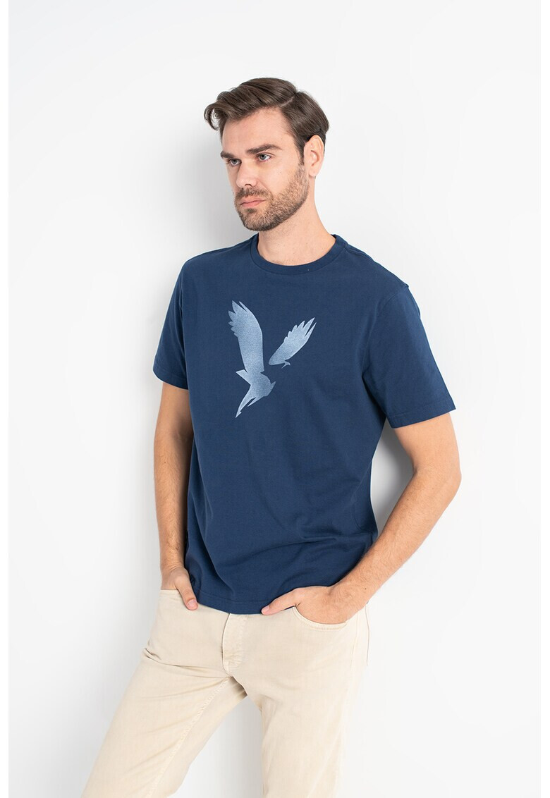 American Eagle Тениска с овално деколте и лого - Pepit.bg