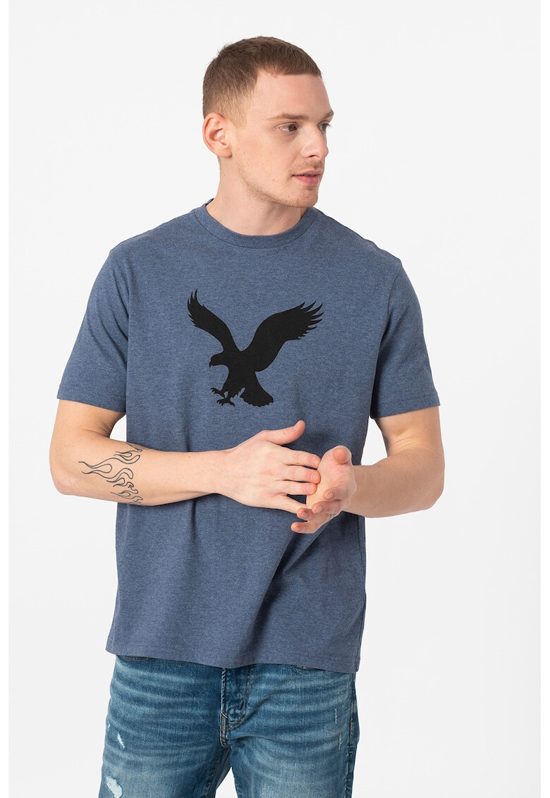 American Eagle Тениска с овално деколте и щампа - Pepit.bg