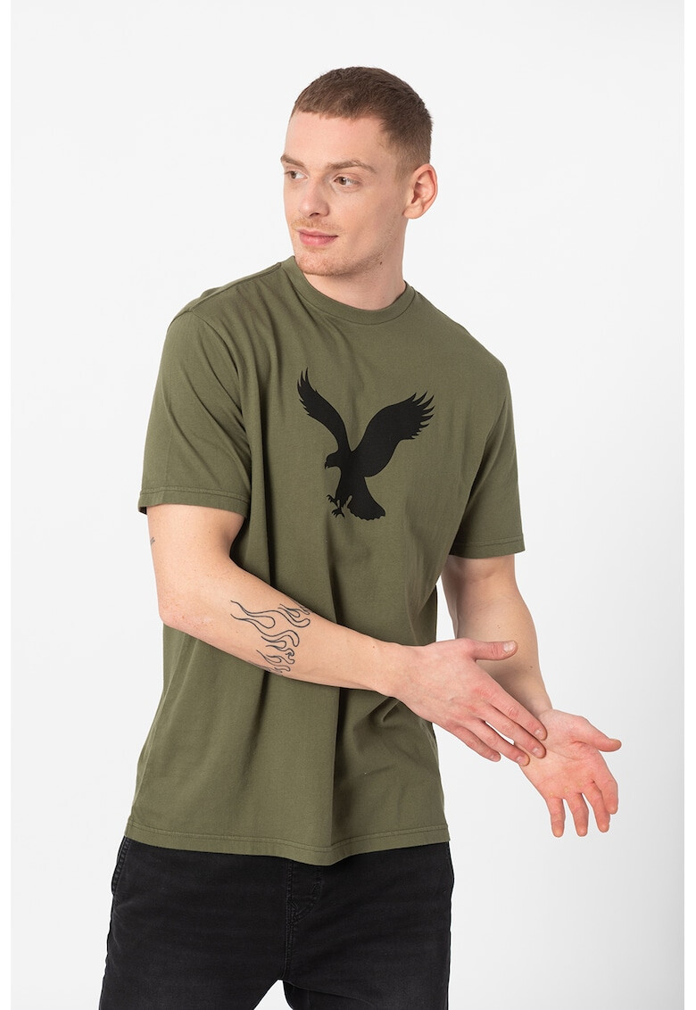 American Eagle Тениска с овално деколте и щампа - Pepit.bg