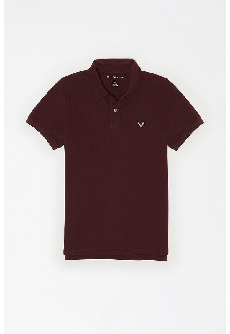 American Eagle Тениска с яка и бродирано лого - Pepit.bg