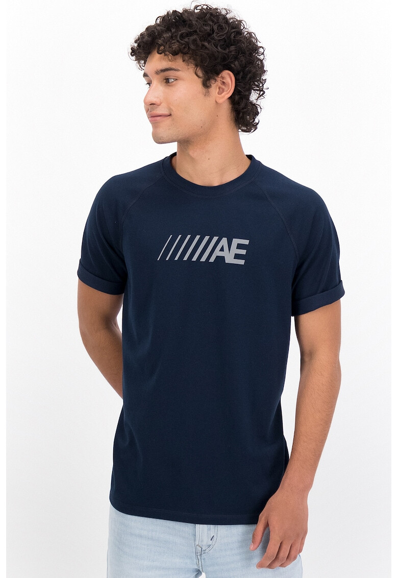 American Eagle Жарсена тениска с лого - Pepit.bg