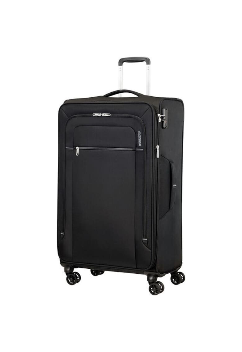 American Tourister Куфар Crosstrack Черен-Сив 46.5 x 30.5 x 79 - Pepit.bg