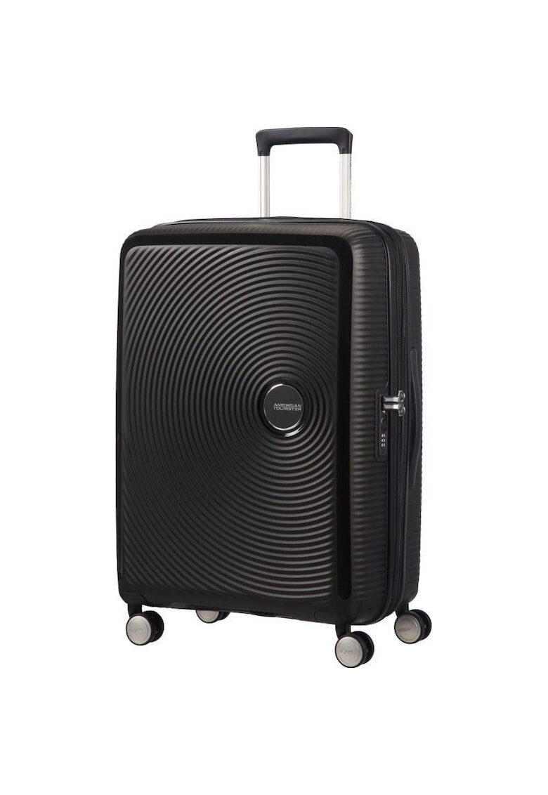 American Tourister Куфар Crosstrack Черен-Сив 46.5 x 30.5 x 79 - Pepit.bg