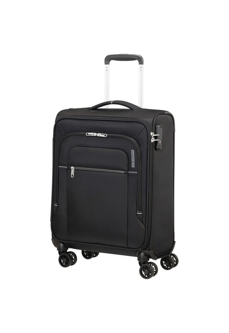 American Tourister Куфар Crosstrack Черен-Сив 46.5 x 30.5 x 79 - Pepit.bg