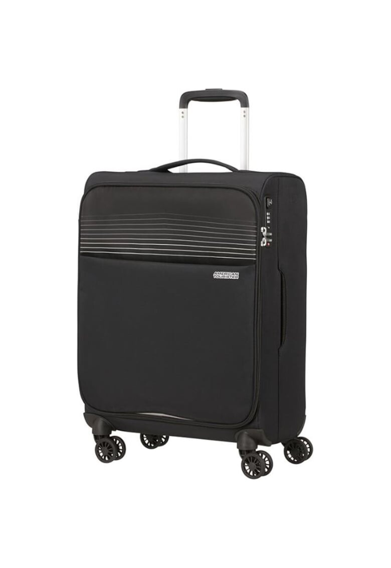 American Tourister Куфар Lite Ray Spinner TSA Jet Black 55x40x20 см - Pepit.bg