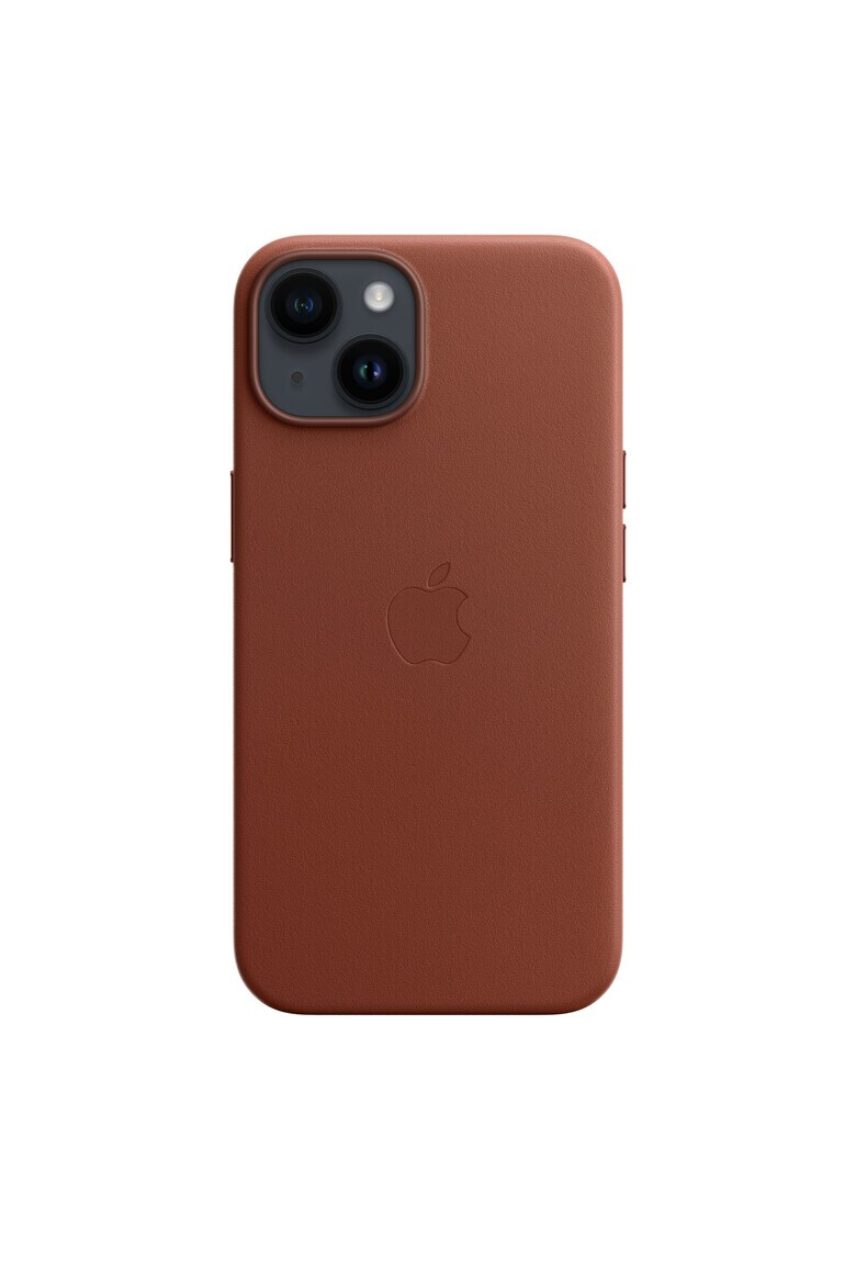 Apple Калъф Leather Case with MagSafe - За iPhone 14 - Umber - Pepit.bg