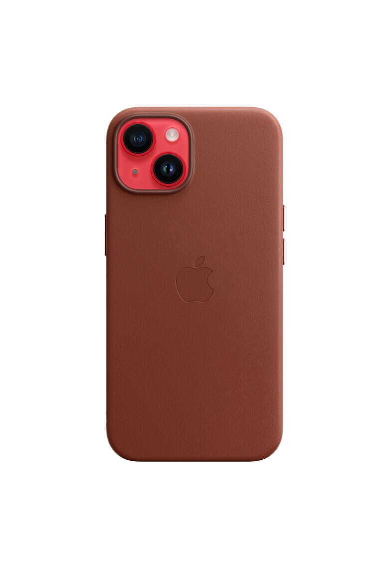 Apple Калъф Leather Case with MagSafe - За iPhone 14 - Umber - Pepit.bg