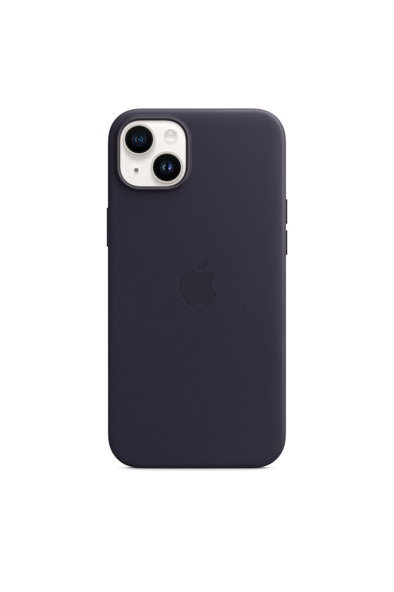 Apple Кожен калъф Leather Case with MagSafe за iPhone 14 Plus - Ink - Pepit.bg