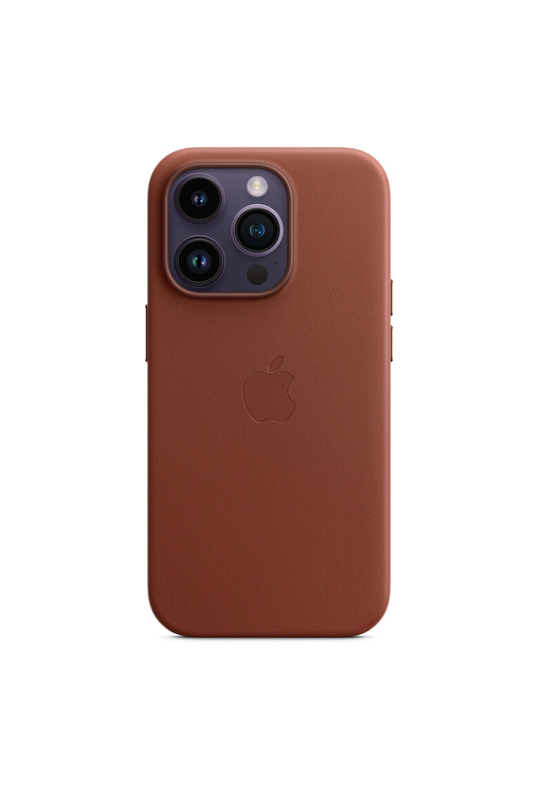 Apple Кожен калъф Leather Case with MagSafe - За iPhone 14 Pro - Umber - Pepit.bg
