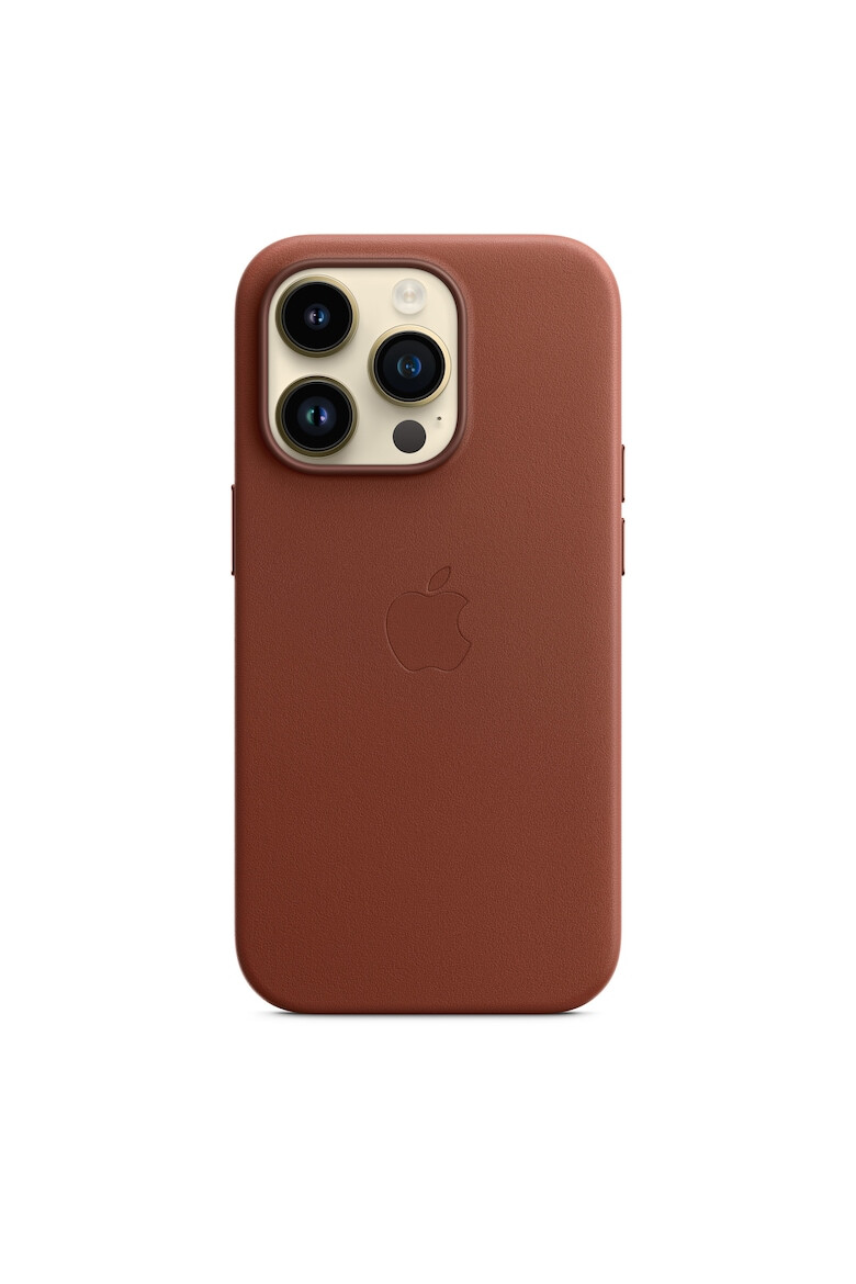 Apple Кожен калъф Leather Case with MagSafe - За iPhone 14 Pro - Umber - Pepit.bg
