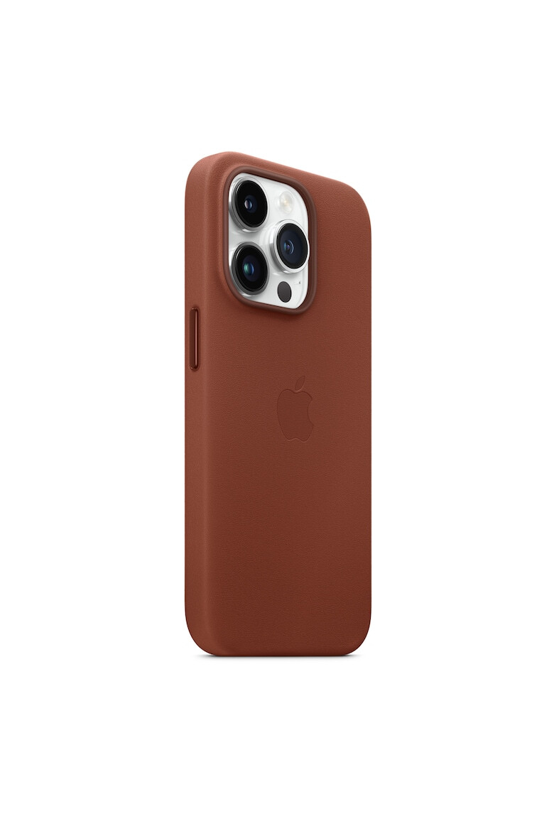 Apple Кожен калъф Leather Case with MagSafe - За iPhone 14 Pro - Umber - Pepit.bg