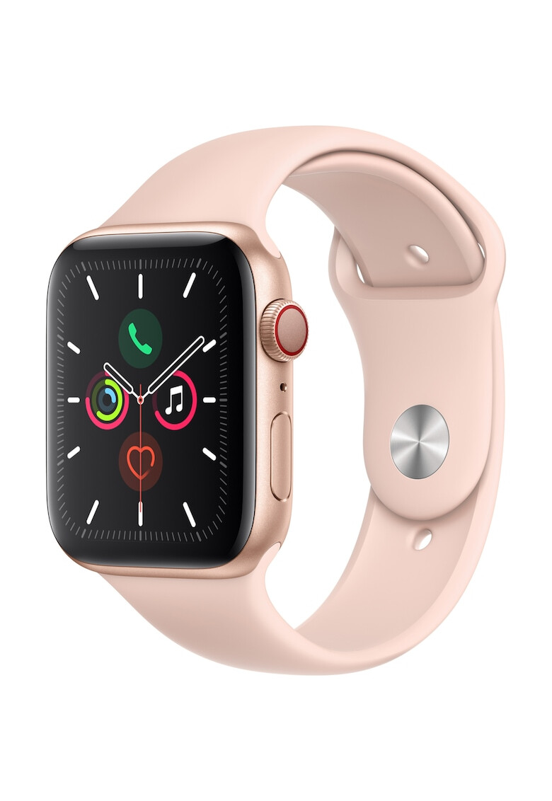 Apple Watch 5 GPS Cellular 44mm Gold Aluminium Case with Pink Sand Sport Band - S/M & M/L - Pepit.bg