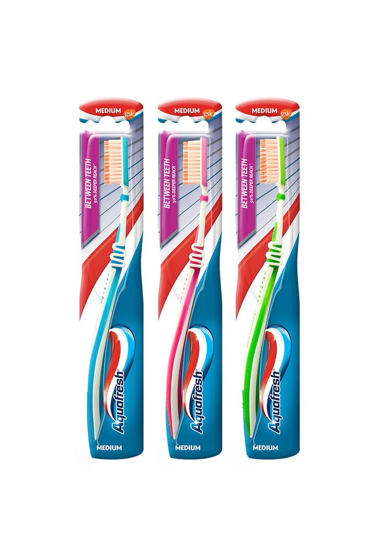 Aquafresh Комплект Interdental Silky: Четка за зъби Medium X 3 - Pepit.bg