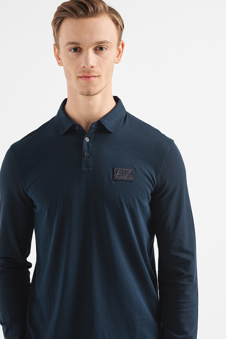 ARMANI EXCHANGE Блуза с яка и лого - Pepit.bg
