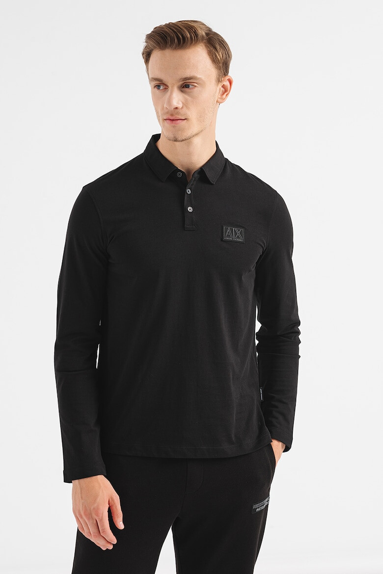 ARMANI EXCHANGE Блуза с яка и лого - Pepit.bg