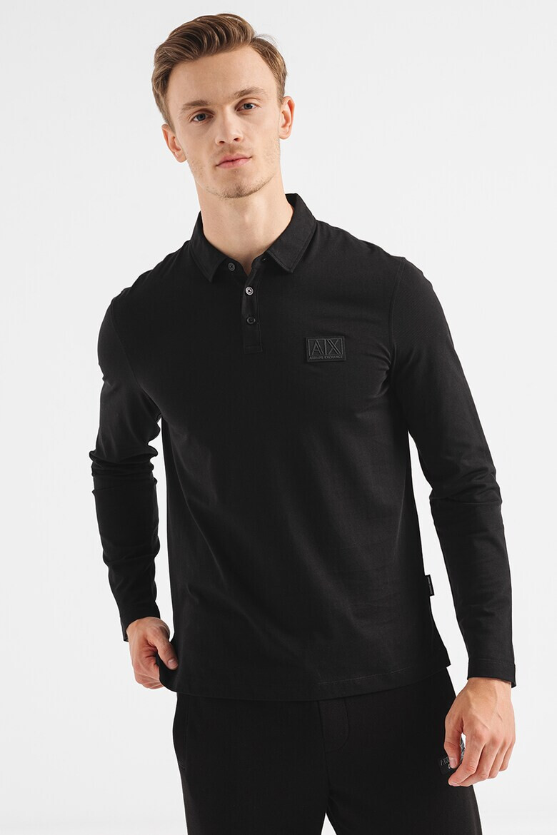 ARMANI EXCHANGE Блуза с яка и лого - Pepit.bg