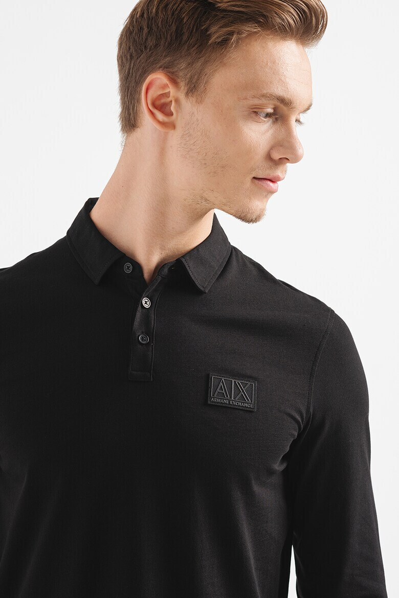 ARMANI EXCHANGE Блуза с яка и лого - Pepit.bg