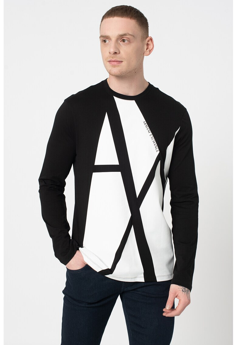 ARMANI EXCHANGE Блуза с лого - Pepit.bg