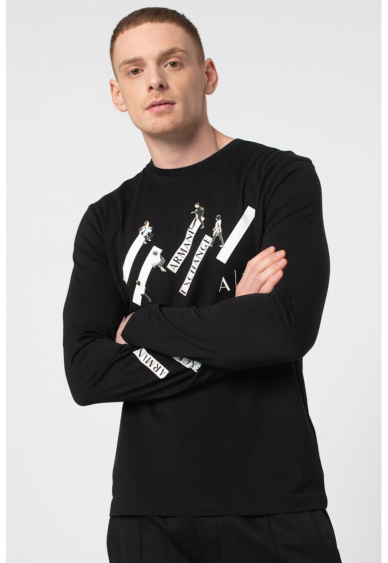 ARMANI EXCHANGE Блуза с лого - Pepit.bg
