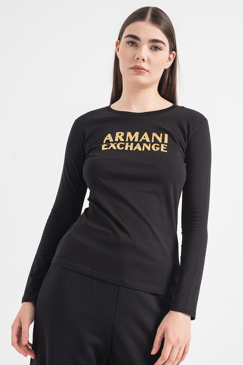 ARMANI EXCHANGE Блуза с метално лого - Pepit.bg