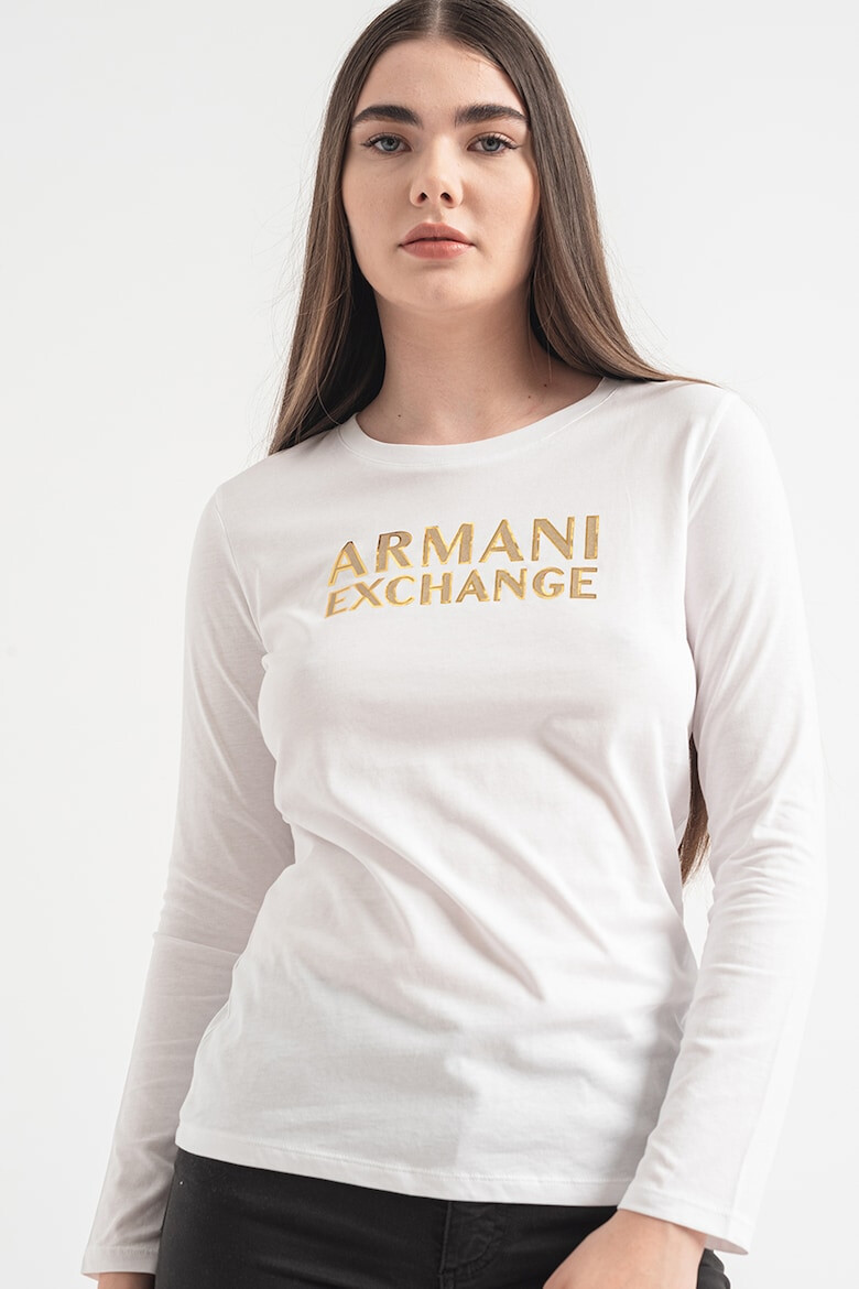 ARMANI EXCHANGE Блуза с метално лого - Pepit.bg