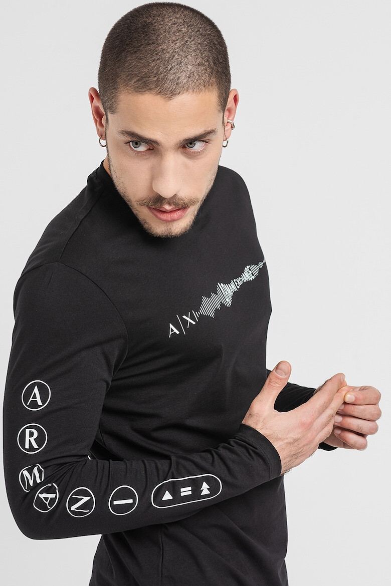 ARMANI EXCHANGE Блуза с овално деколте и лого - Pepit.bg