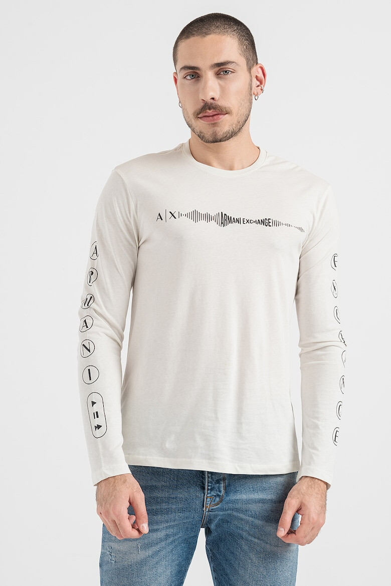 ARMANI EXCHANGE Блуза с овално деколте и лого - Pepit.bg