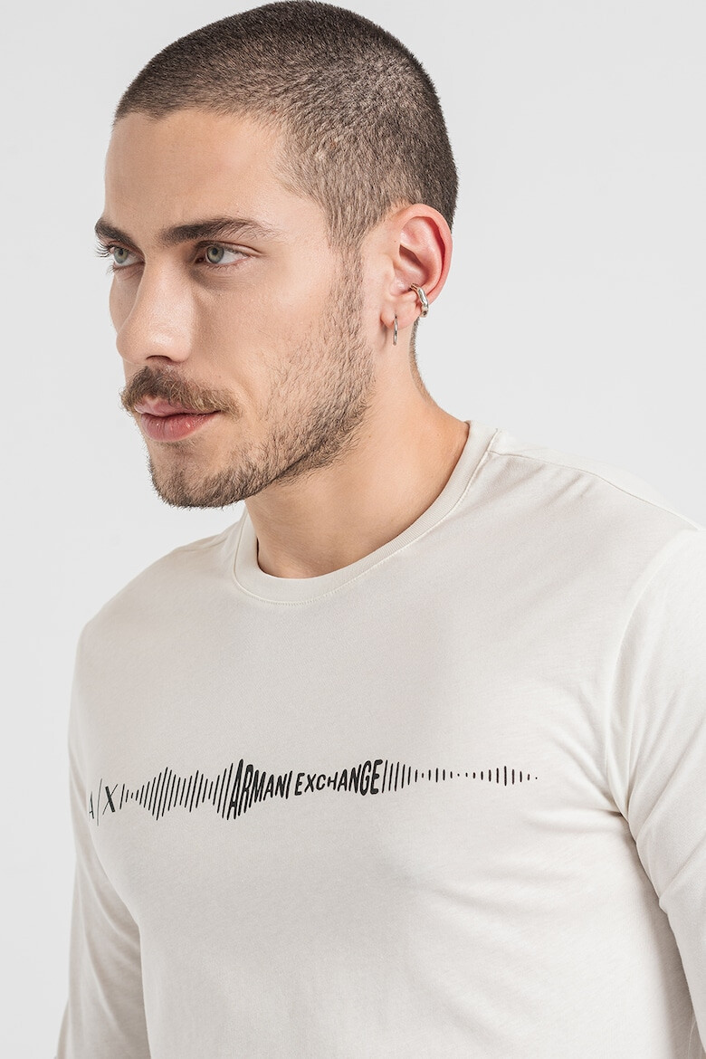ARMANI EXCHANGE Блуза с овално деколте и лого - Pepit.bg