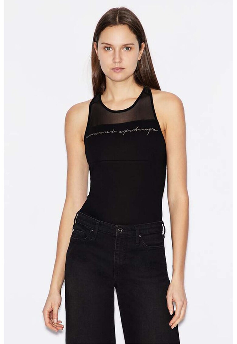 ARMANI EXCHANGE Боди с мрежести зони - Pepit.bg