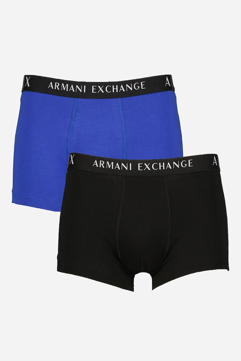 ARMANI EXCHANGE Боксерки с лого на талията - 2 чифта - Pepit.bg