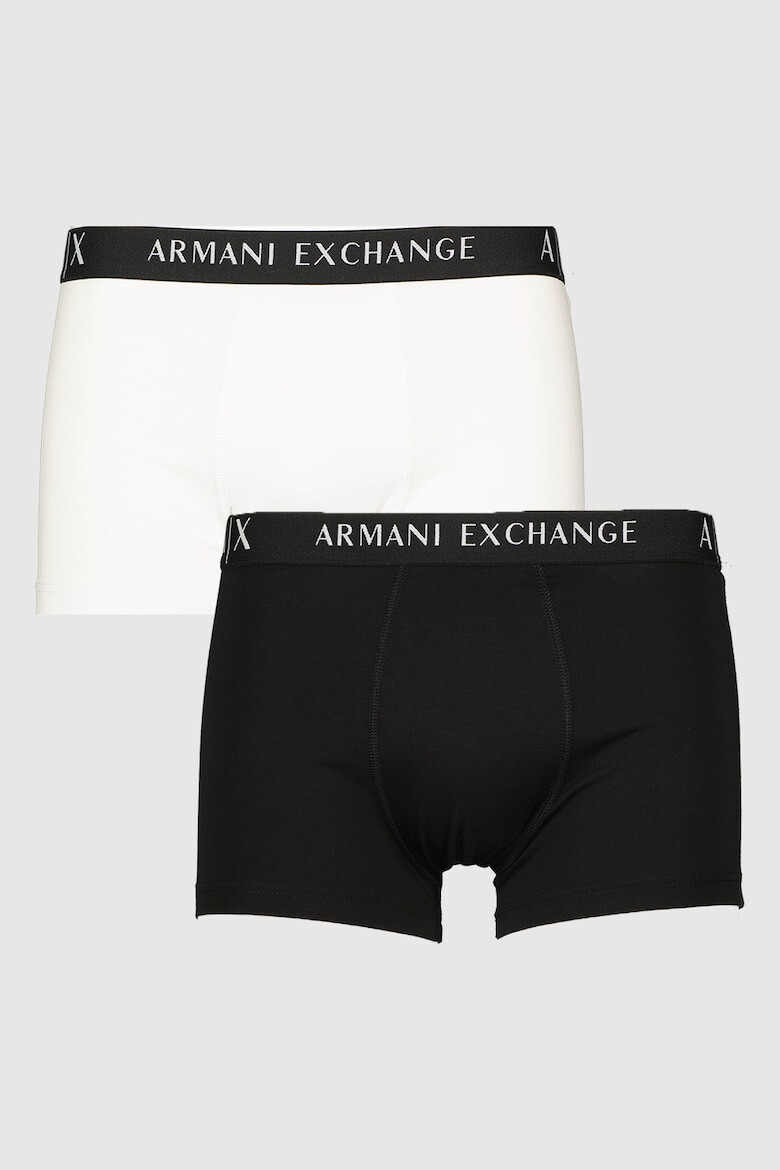 ARMANI EXCHANGE Боксерки с лого на талията - 2 чифта - Pepit.bg