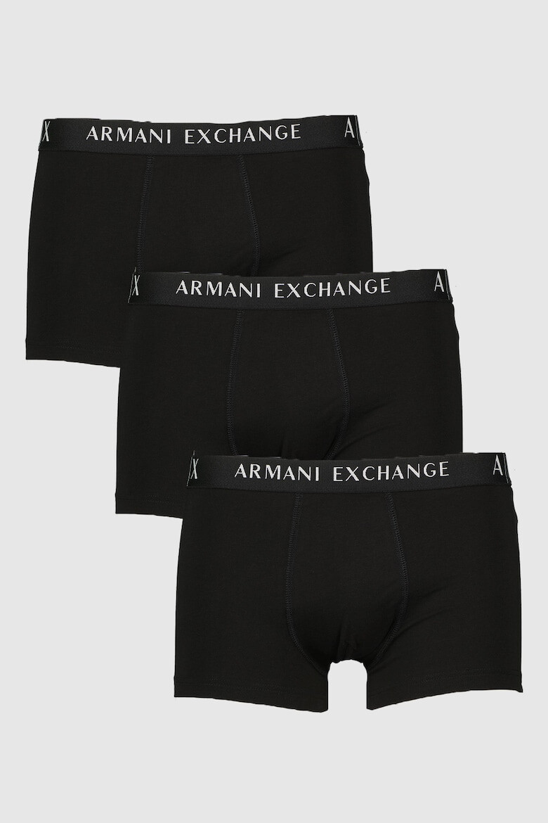 ARMANI EXCHANGE Боксерки с лого на талията - 3 чифта - Pepit.bg