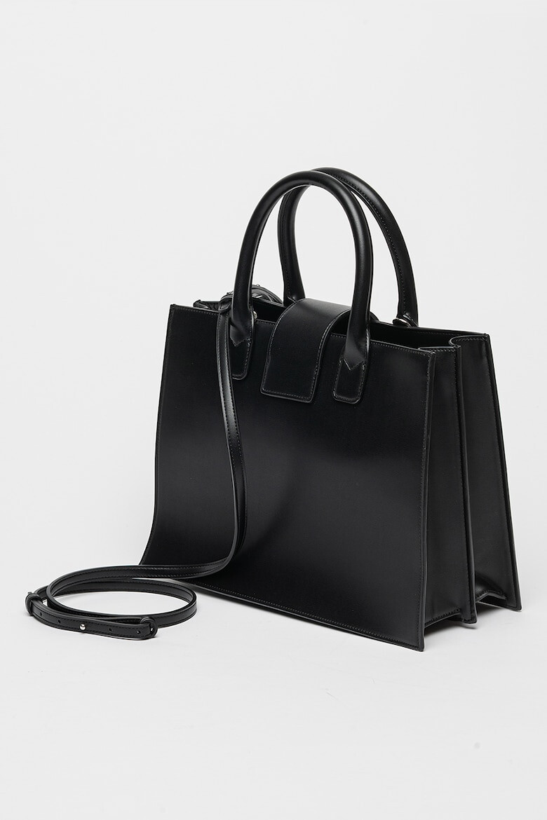 ARMANI EXCHANGE Трапецовидна чанта от еко кожа - Черен - Pepit.bg