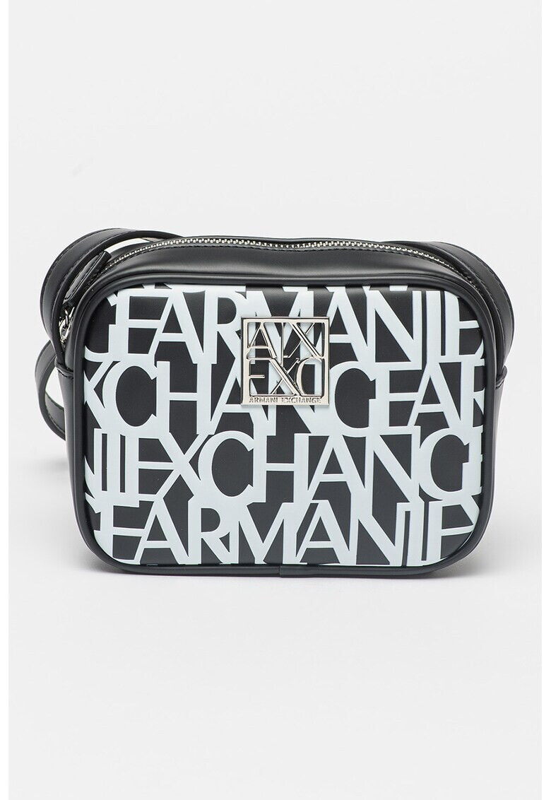 ARMANI EXCHANGE Чанта през рамо с шарка на монограми - Pepit.bg