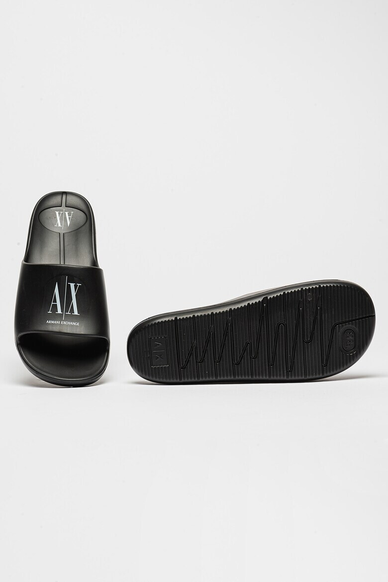 ARMANI EXCHANGE Чехли с лого - Черен/Бял - Pepit.bg