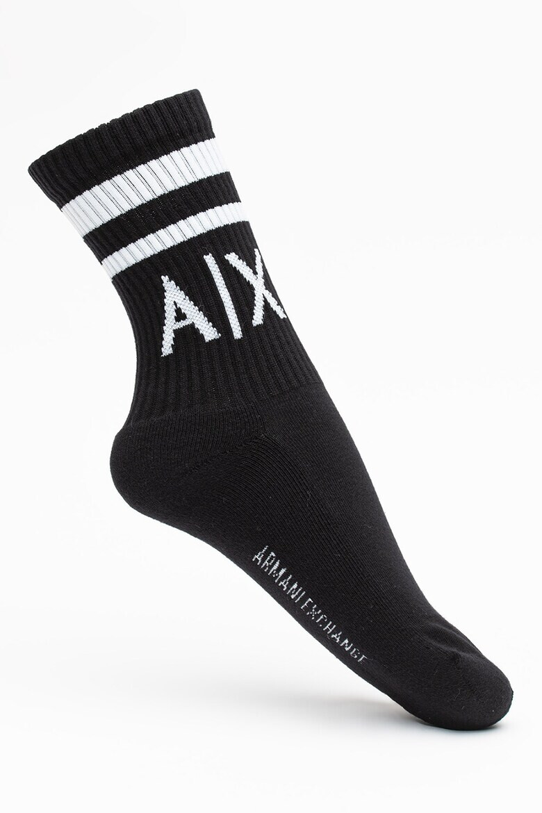 ARMANI EXCHANGE Дълги чорапи с лого - 2 чифта - Pepit.bg
