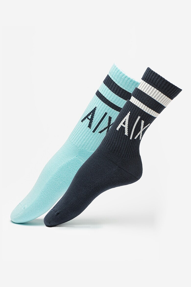 ARMANI EXCHANGE Дълги чорапи с лого - 2 чифта - Pepit.bg