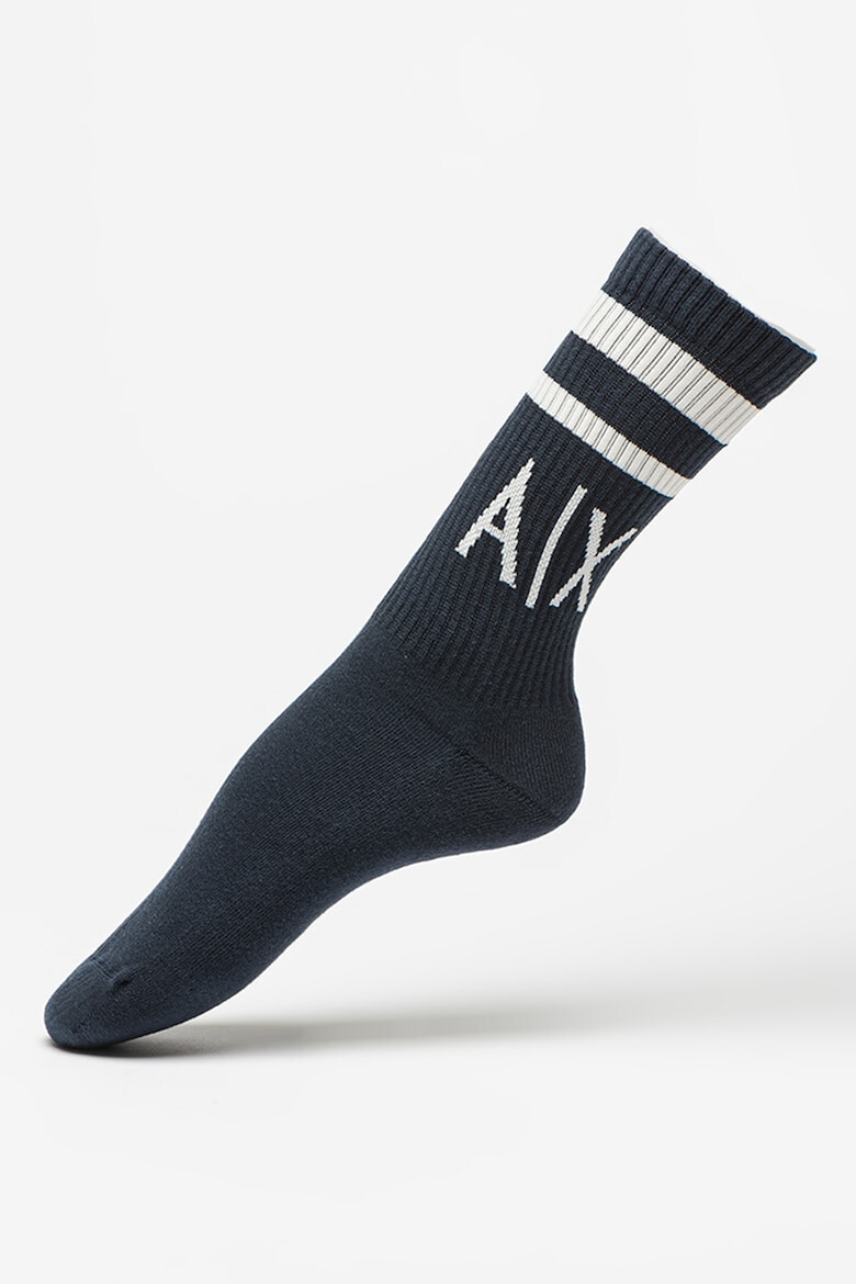ARMANI EXCHANGE Дълги чорапи с лого - 2 чифта - Pepit.bg