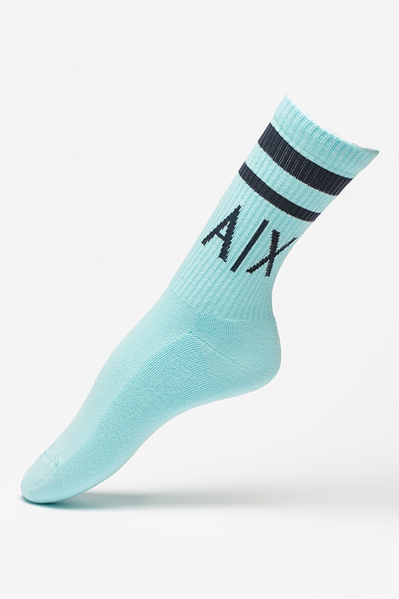 ARMANI EXCHANGE Дълги чорапи с лого - 2 чифта - Pepit.bg