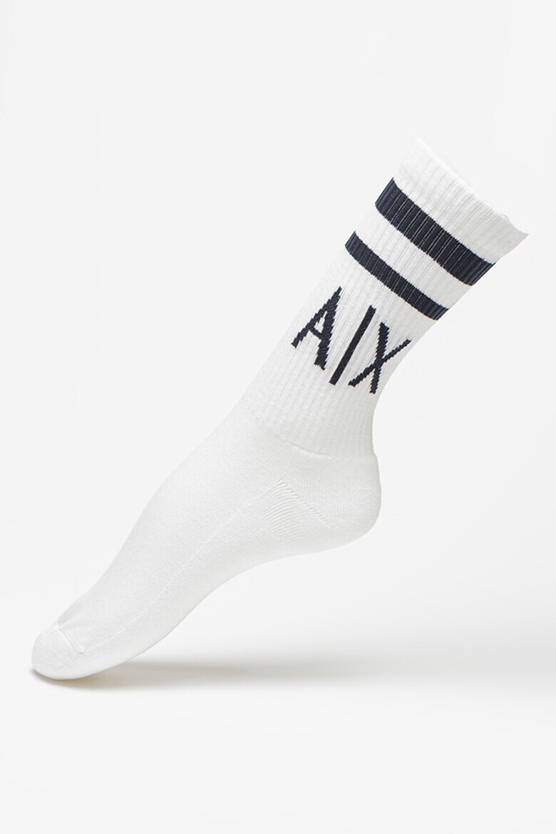 ARMANI EXCHANGE Дълги чорапи с лого - 2 чифта - Pepit.bg