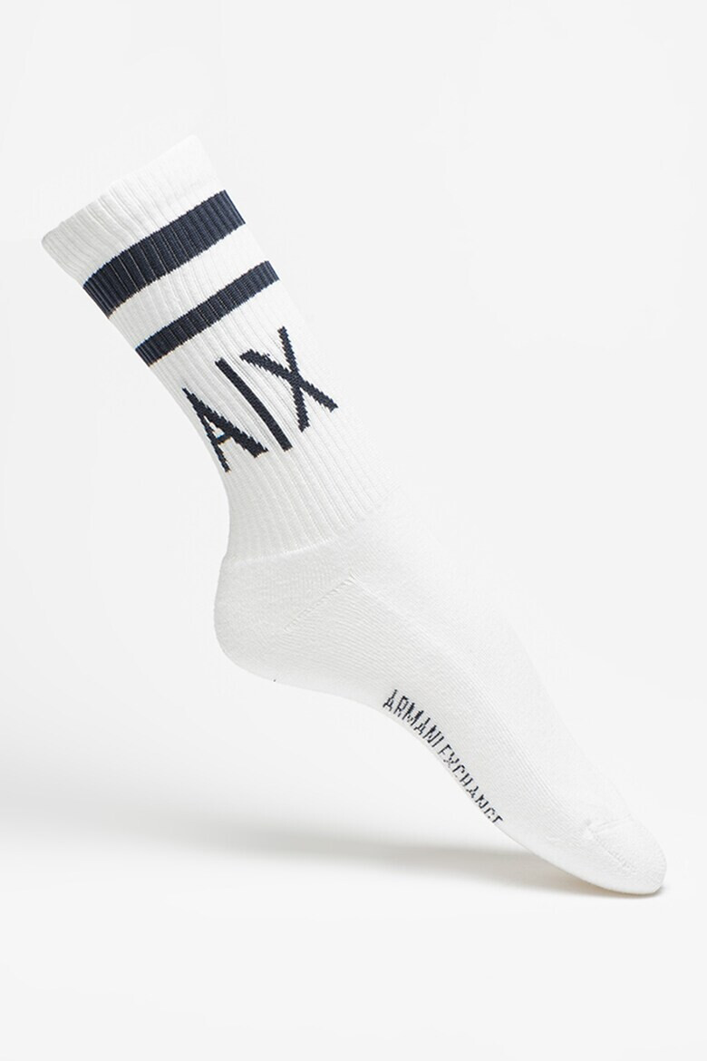 ARMANI EXCHANGE Дълги чорапи с лого - 2 чифта - Pepit.bg